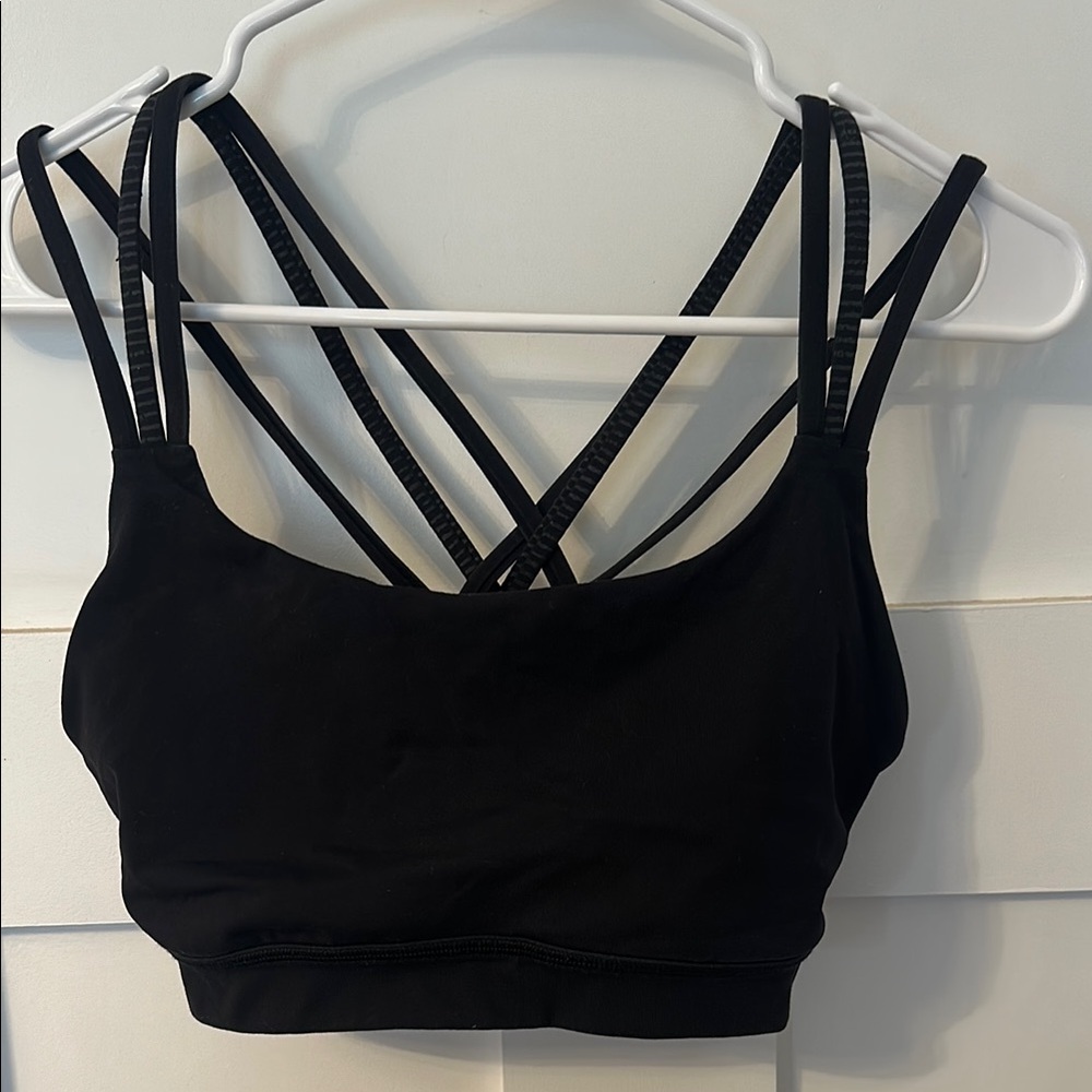 Lululemon Black Strappy Bralette size 8